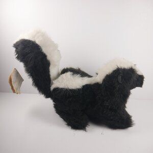 Vintage Dakin 9" Skunk Black White Stuffed Animal Plush Toy NUTS Pillow Pets